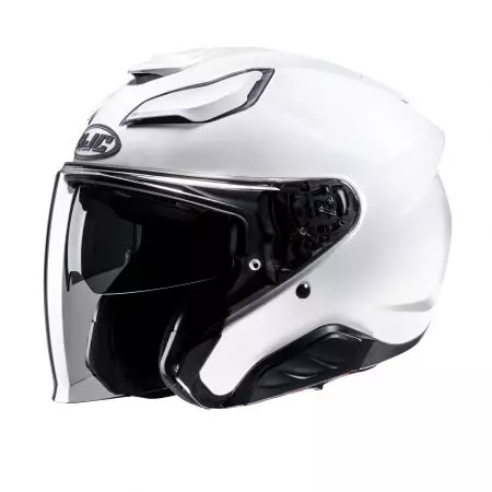 HJC F31 SOLID PEARL WHITE motorcykelhjälm med öppet ansikte M - F31-SOL-WHT-M
