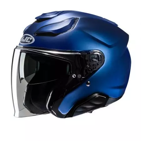 HJC F31 SOLID SEMI FLAT METALLIC BLUE XL atvērta sejas motocikla ķivere-1
