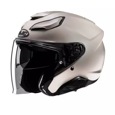 Motocyklová přilba HJC F31 SOLID SEMI FLAT SAND BEIGE XS s otevřeným obličejem-1