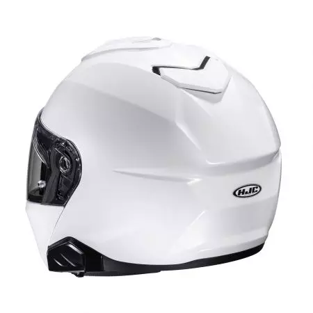 HJC I91 SOLID PEARL WHITE L casco moto mandíbula-3