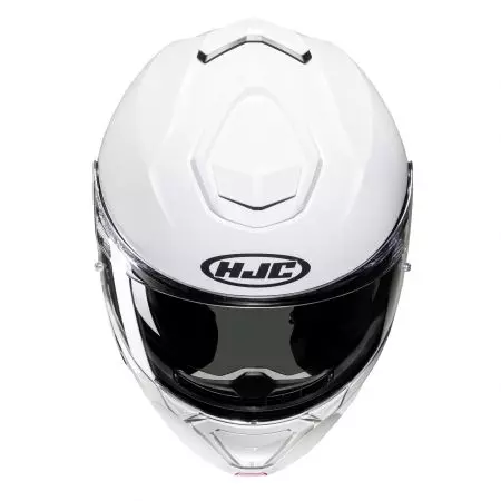 HJC I91 SOLID PEARL WHITE L casco moto mandíbula-4