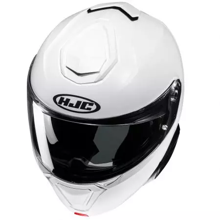 HJC I91 SOLID PEARL WHITE S casco moto mandíbula-2
