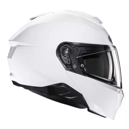 HJC I91 SOLID PEARL WHITE S casco moto mandíbula-5