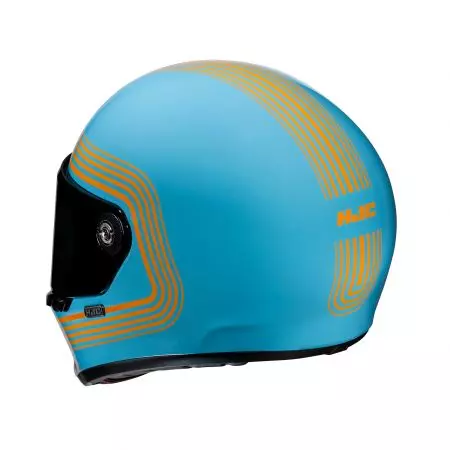 HJC V10 FONI AZUL/LARanja capacete integral de motociclista L-3