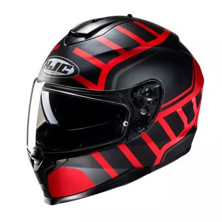 HJC C70n HOLT PRETO/VERMELHO capacete integral de motociclista XS-1
