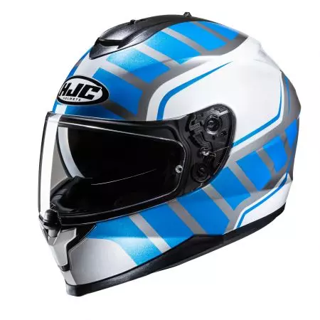 HJC C70n HOLT BLUE/WHITE XL integralus motociklininko šalmas-1