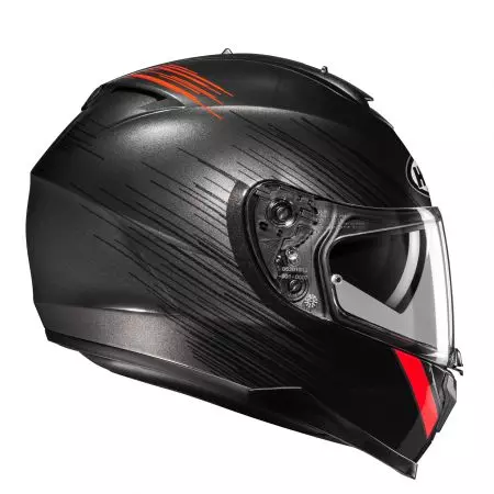 HJC C70n SWAY PRETO/VERMELHO capacete integral de motociclista L-5