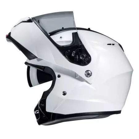 HJC C91n SOLID PEARL WHITE L casco moto mandíbula-2