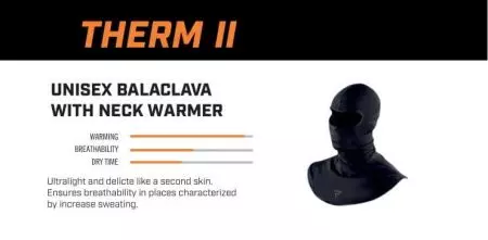 Rebelhorn Therm II lämpöaktiviteetti Balaclava musta-harmaa M-3
