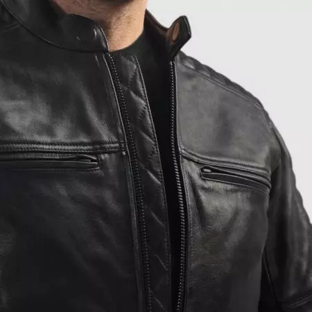 Kožna motociklistička jakna Rebelhorn Hunter II, crna, 3XL-10