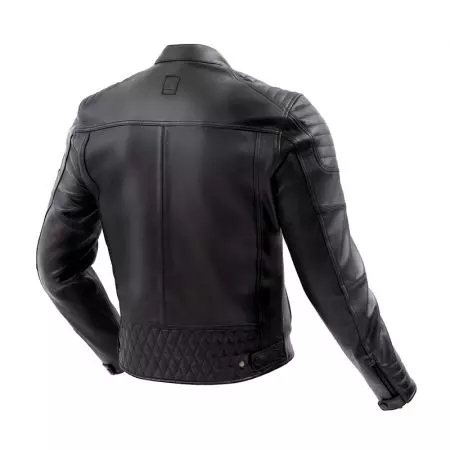Kožna motociklistička jakna Rebelhorn Hunter II, crna 7XL-2