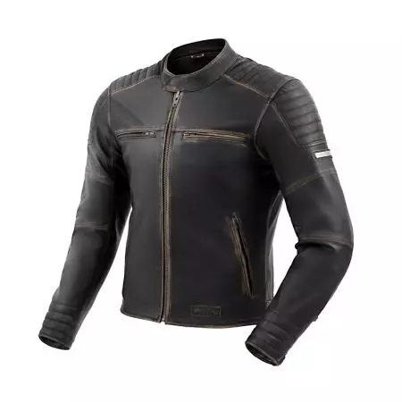 Rebelhorn Hunter II casaco de couro castanho vintage para motas L-1