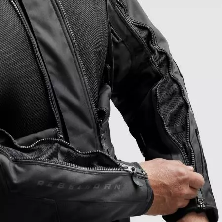 Tekstilna motociklistička jakna Rebelhorn Cubby V, crna 3XL-5