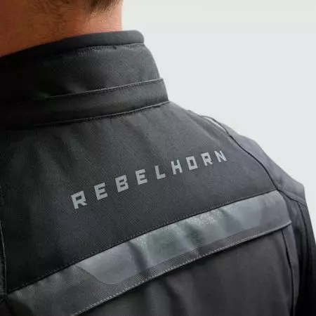 Tekstilna motociklistička jakna Rebelhorn Cubby V, crno-antracit-crvena M-17
