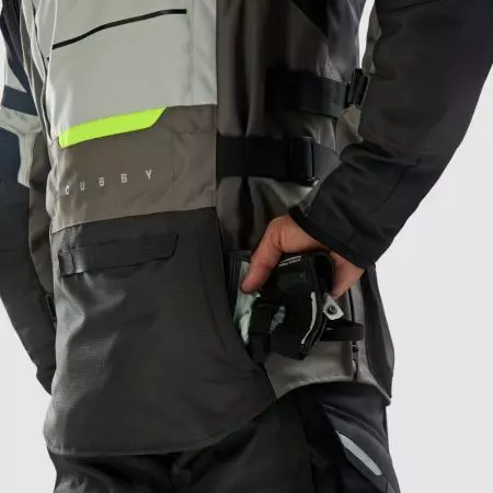 Rebelhorn Cubby V tekstilna motoristička jakna crno-sivo-žuta fluo M-13