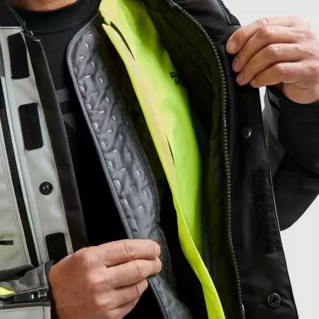 Rebelhorn Cubby V tekstilna motoristička jakna crno-sivo-žuta fluo M-8