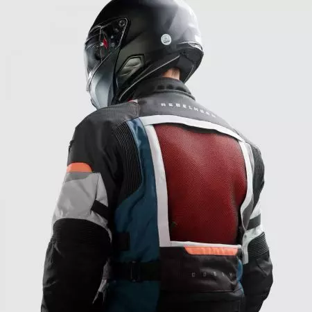 Rebelhorn Cubby V tekstilna motociklistička jakna plavo-sivo-crvena M-5