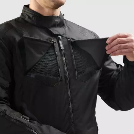 Tekstilna motociklistička jakna Rebelhorn Hiker IV, crna, XL-4