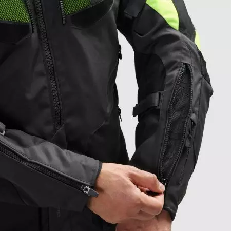 Tekstilna motociklistička jakna Rebelhorn Hiker IV, crna, antracit i fluo žuta, XL-5