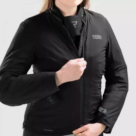 Ženska tekstilna motoristička jakna Rebelhorn Hiker IV Lady crna M-10