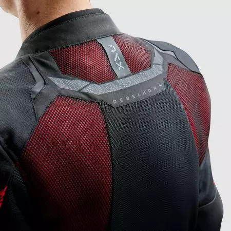 Rebelhorn Jax tekstilna motoristička jakna crno-crvena 4XL-4