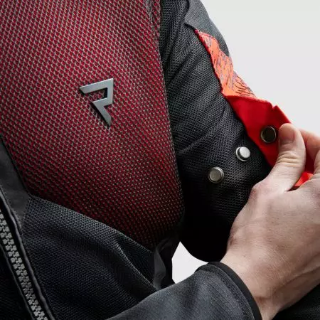 Casaco têxtil para motas Rebelhorn Jax preto/vermelho 4XL-9
