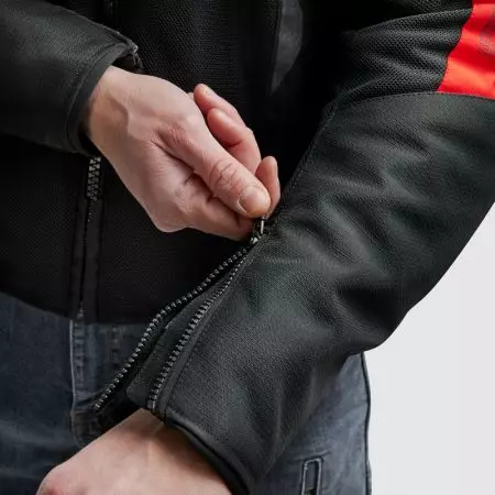 Rebelhorn Jax tekstilna motoristička jakna crna i crvena S-7