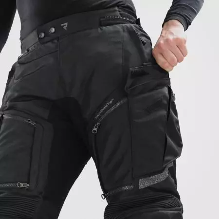 Rebelhorn Cubby V calças de motociclismo em tecido preto L-11