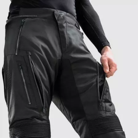 Tekstilne motociklističke hlače Rebelhorn Hiker IV, crne, 3XL-4