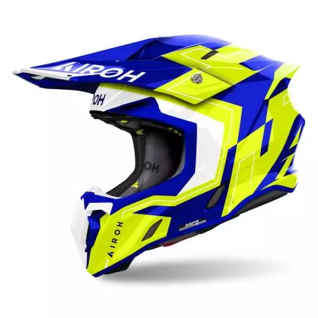 Airoh Twist 3 Dizzy Blue/Yellow Gloss XL Enduro Motorradhelm - TW3-D31-XL