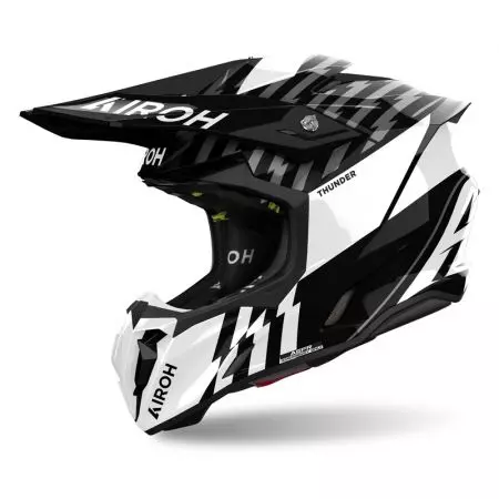 Airoh Twist 3 Thunder Black/White Gloss XS enduro motorcykelhjelm-1