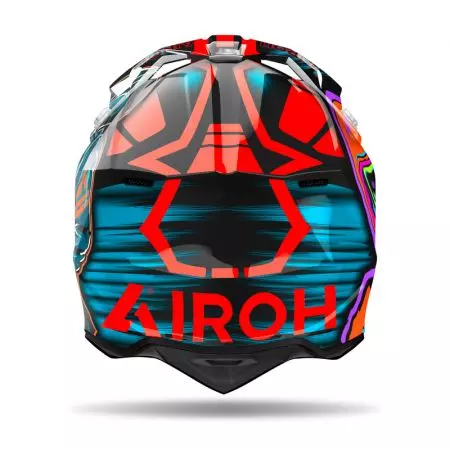 Airoh Wraaap Cyber Orange Gloss XS enduro motorcykelhjelm-3
