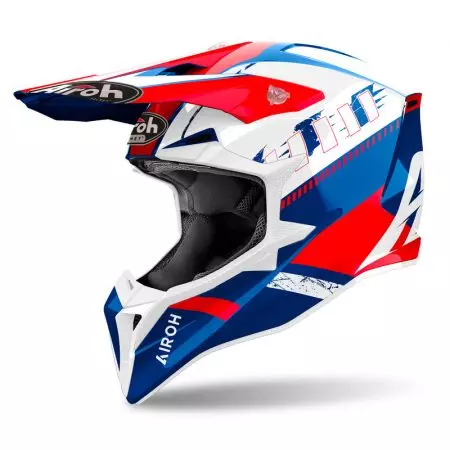 Airoh Wraaap Feel Blue/Red Gloss XS Motorrad Enduro Helm-1
