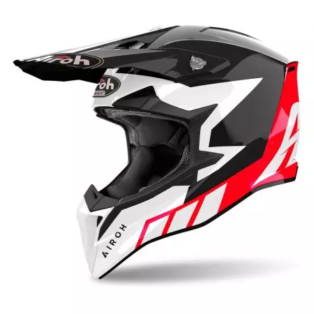 Kask motocyklowy enduro Airoh Wraaap Reloaded Red Gloss M-1