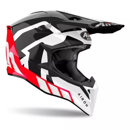 Kask motocyklowy enduro Airoh Wraaap Reloaded Red Gloss M-2