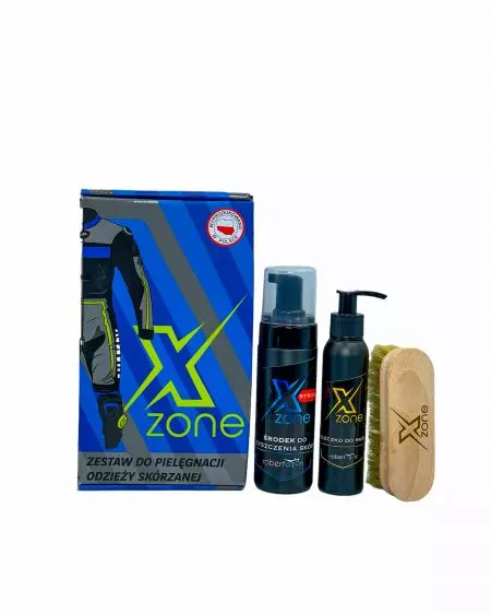 Súprava na čistenie a údržbu kožených odevov strong + kefa Xzone 250ml-2