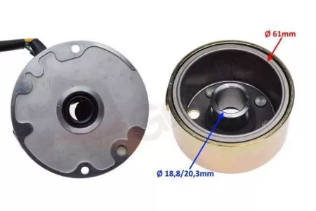 Magnethjul med gnistgap + lampor Zongshen 125 cm3 motor ZS154FMI-2-3