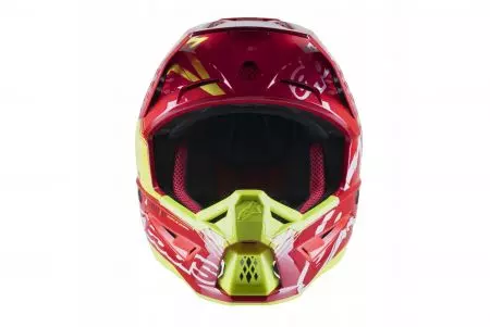 Kask motocyklowy enduro Alpinestars SM5 Action bright czerwony/biały/fluo żółty L-4
