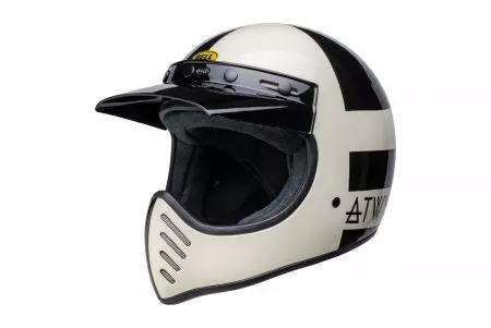 "Bell Moto-3 ECE5 Atwlyd Orbit" baltos/juodos spalvos M enduro motociklininko šalmas-7