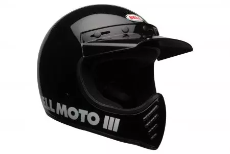 "Bell Moto-3 ECE5 Classic" juodas L enduro motociklininko šalmas - MOTO3-CLS-01-L