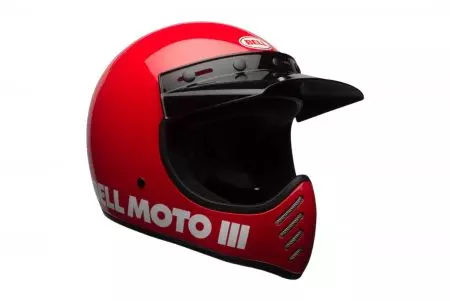 "Bell Moto-3 ECE5 Classic" raudonas L enduro motociklininko šalmas-3