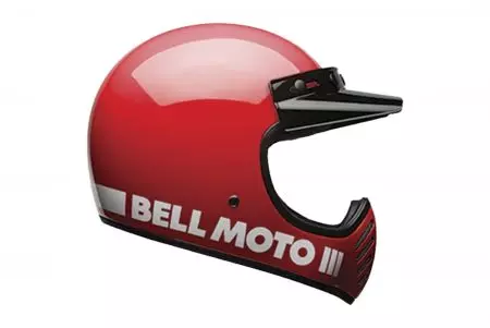 Bell Moto-3 ECE5 Classic sarkana M enduro motocikla ķivere - MOTO3-CLS-20-M