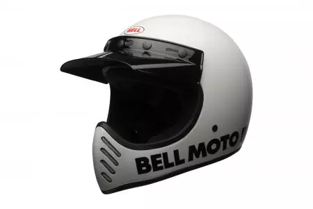 Bell Moto-3 ECE5 Classic white M enduro motocikla ķivere - MOTO3-CLS-90-M