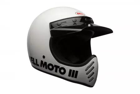 Capacete de motociclista Bell Moto-3 ECE5 Classic branco M enduro-2