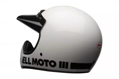 Bell Moto-3 ECE5 Classic valkoinen M enduro moottoripyöräkypärä kypärä-6