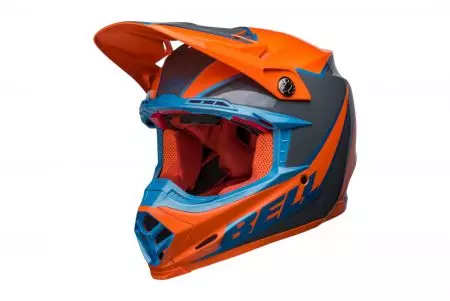 "Bell Moto-9S Flex Sprite" oranžinis/pilkas L enduro motociklininko šalmas-1