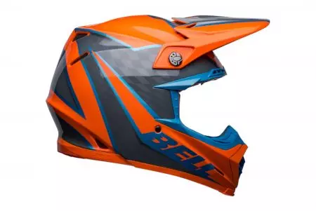 "Bell Moto-9S Flex Sprite" oranžinis/pilkas L enduro motociklininko šalmas-2