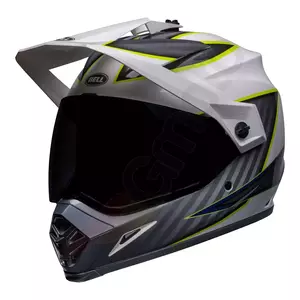 Bell MX-9 Adventure Mips Dalton bianco/giallo hi-viz XL casco da moto enduro-1