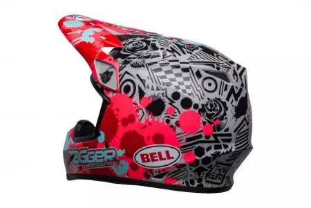 Casco moto enduro Bell MX-9 Mips Tagger Platter rojo/gris brillante XL-6
