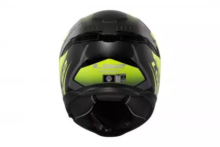 Motociklistička kaciga koja pokriva cijelo lice LS2 FF808 STREAM II FURY BLACK HV YEL-06 L-8